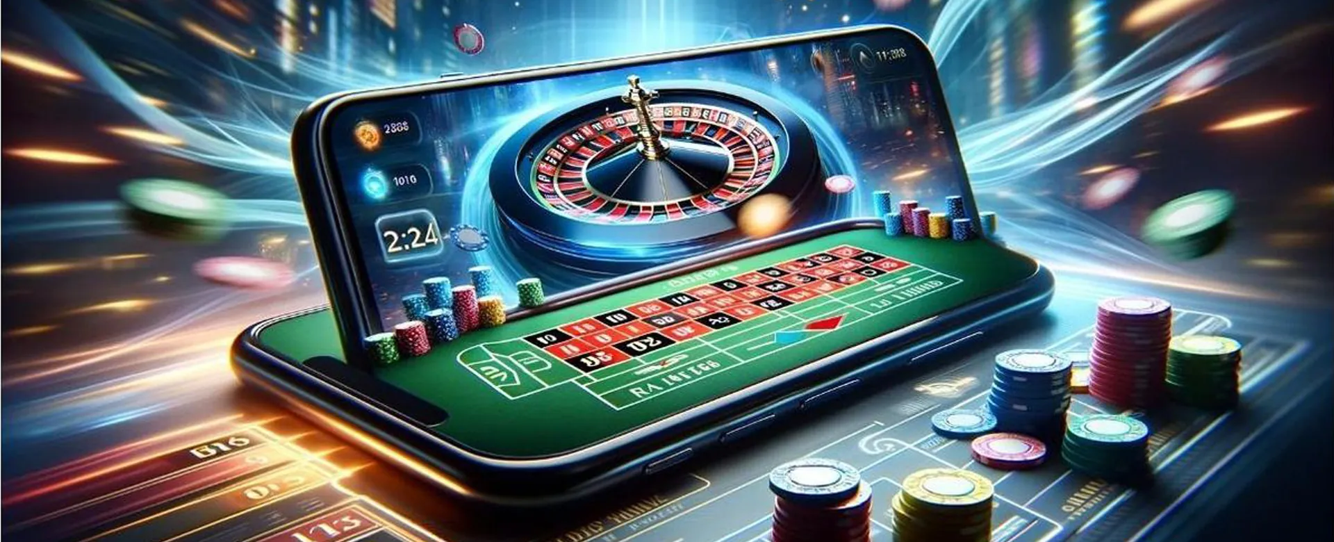 Nustar Casino Poppu Playtime background with mobile gaming elements